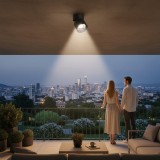 Proiector LED rotativ TINNIE 9W, lumina neutra 4000K, negru mat