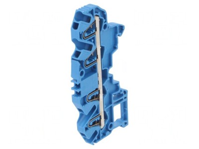 Conector Șine 0.2-2.5mm&amp;sup2; 4 Borne Albastru foto