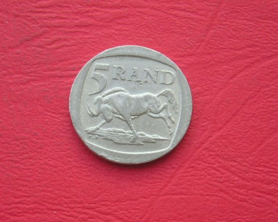 M3 C50 - Moneda foarte veche - 5 rand - Africa de Sud - 1995 foto