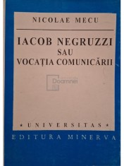 Nicolae Mecu - Iacob Negruzzi sau vocatia comunicarii (semnata) (Editia: 1999) foto