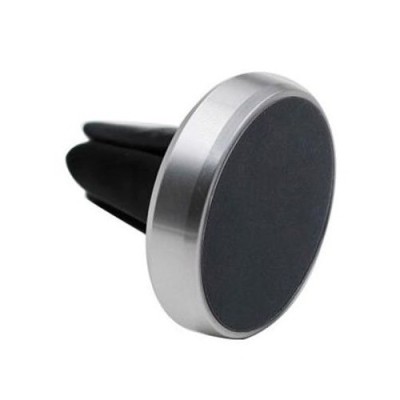 Suport auto magnetic Edman pentru masina cu prindere in grila de ventilatie, Argintiu foto