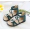 Sandale verzi cu barete si floare aplicata (Marime Disponibila: Marimea 29)