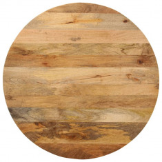 vidaXL Blat de masă rotund, Ø 80x2,5 cm, lemn masiv de mango brut