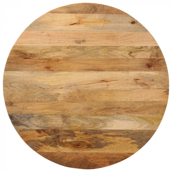 vidaXL Blat de masă rotund, &Oslash; 90x2,5 cm, lemn masiv de mango brut