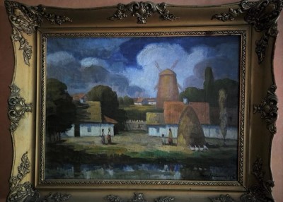 Tablou autentic - scoala Baia Mare - Ivanyi Grunwald Bela (1867-1940) foto