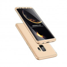 Husa Telefon Plastic Samsung Galaxy S9+ g965 360 Full Cover Gold