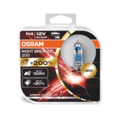 SET 2 BECURI 12V H4 60/55 W NIGHT BREAKER +200% OSRAM