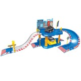 Set de jucarie pentru baieti cu garaj de politie, Multicolor, 55 x 24 x 19 cm, ConceptSeller, Oem