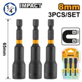 Cumpara ieftin Cheie BIT tubulara Magnetica 1/4 10mm Set 3 bucati, Ingco AMN1031