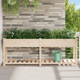 Jardiniță vidaXL cu raft 203x53x76 cm din lemn masiv de brad