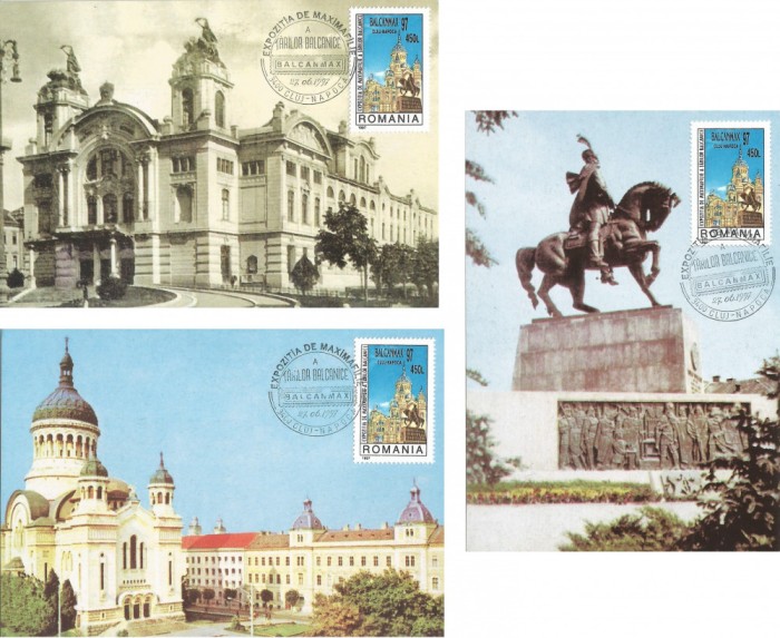 |Romania, LP 1434/1997, Expozitia Filatelica &quot;Balcanmax&#039;&#039;, Cluj-Napoca, maxime