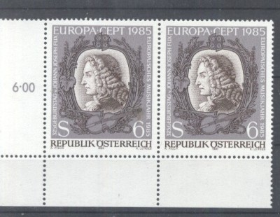 Austria &amp;Ouml;sterreich 1985 Europa CEPT x 2 MNH AC.326 foto