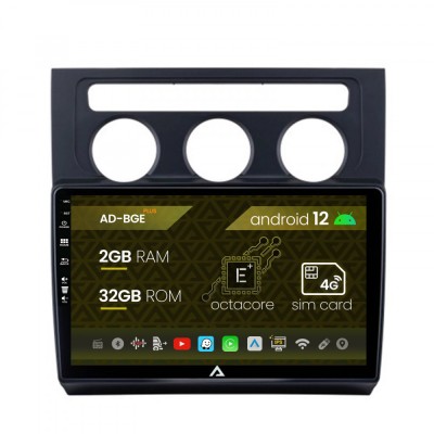 Navigatie Volkswagen Touran (2003-2010), Android 12, E-Octacore 2GB RAM + 32GB ROM, 10.1 Inch - AD-BGE10002+AD-BGRKIT053 foto