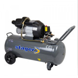 Compresor aer Stager HM3100V ,100L, 8bar, 356L/min, monofazat, angrenare directa