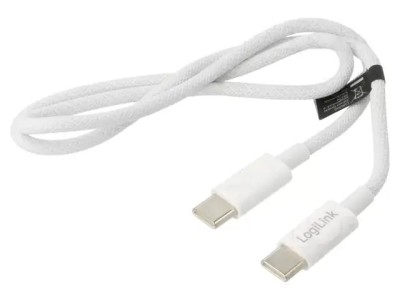 Cablu USB 2.0 C - USB C 0.5m 3A 60W alb 480Mbps date /incarcare Logilink CU0340 foto
