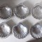 Set 6 farfurii mici / forme de aluminiu scoica, 12x12cm