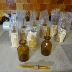 Sticla bruna cu picurator Assistent Karl Hecht 2601 /sticlarie laborator vintage