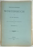 RUMANISCH - DEUTSCHES WORTERBUCH von Dr. H. TIKTIN , FASCICOLA 12 , 1907, TEXT IN ROMANA SI GERMANA
