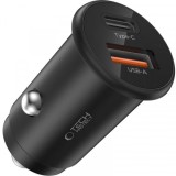 Incarcator Auto Tech-Protect CC02, 35W, 3A, 1 x USB-A - 1 x USB-C, Negru, Universal