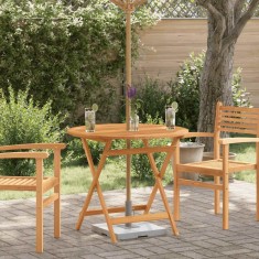 vidaXL Masă de grădină pliabilă, &Oslash;90x75 cm, lemn masiv eucalipt 312456
