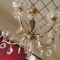 Candelabru din bronz masiv și elemente cristal