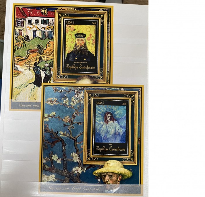 PC242 - REPUBLICA CENTRAFRICANA 2011 PICTURA VAN GOGH, serie MNH, 12v