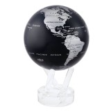 Glob rotativ MOVA, solar si magnetic, model harta argintiu-negru