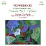 Krzysztof Penderecki - Wielka Orkiestra Symfoniczna Polskiego Radia W Katowicach, Antoni Wit - Orchestral Works Vol. 1 (Symphony No. 3 &bull; Threnody), CD