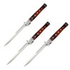 Set 3 Bricege tip Stiletto, deschidere manuala, DEPOX&reg;, lungime 33 cm, lama metalica, maro, lemn