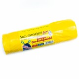 Cumpara ieftin Saci Menajeri cu snur 120L, Galbeni, 10 Buc Rola