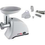 Masina de tocat carne Vision Chef VMT1360ARA, 1360 W, 1.5 Kg/min, Accesoriu rosii, 3 site metalice, Alb