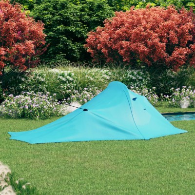Gossi cort de camping, albastru, 317x240x100 cm foto