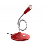 Cumpara ieftin Microfon 360&deg; Premium Techstar&reg; Rosu, Pentru Birou, Studio, Voice, Gaming, Chat, USB, Baza Solida