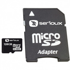 Micro Secure Digital Card Serioux, 128GB, SFTF128AC10, Clasa 10, cu adaptor SDHC foto