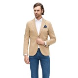 Sacou barbati casual crem S015B, 48, 52
