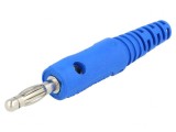 Mufă Banană 4mm Albastră 32A 70VDC