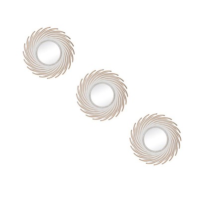 Set Oglinda decorativa, 25 cm, Auriu/Alb, 3 piese, ATU-081727 foto