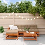 vidaXL Set de lounge pentru grădină 5 pcs Lemn de pin vopsit maro 3418112