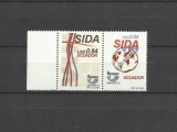 ECUADOR 2000 LUPTA ANTI SIDA UPAEP, Nestampilat