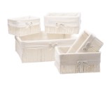 Set 5 cosuri depozitare hartie antracit textil alb 21 x 13 x 11 cm, 25 x 17,5 x 13 cm, 40 x 30 x 15 cm