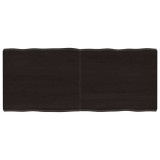 vidaXL Blat masă, 120x50x6 cm, gri, lemn stejar tratat contur organic