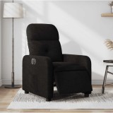 vidaXL Fotoliu rabatabil electric, negru, material textil