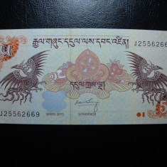 BHUTAN 5 NGULTRUM 2015 UNC