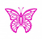 Cumpara ieftin Sticker decorativ Fluture, Roz, 60 cm, 1157ST-3, Oem