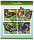 Timbre Guinea 2017 - Set Complet Fluturi, Colita + Bloc - Colectie Tematica Insecte, Fauna, Natura