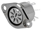 Soclu DIN mamă 8 pini 270&deg; argintat 34V 2A