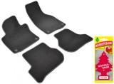 Covorase auto din mocheta Umbrella pentru Volkswagen Golf V (2003-prezent)- Sisteme fixare rotunde + Odorizant Auto Bradut Wunder-Baum Zimt Apfel (Mar
