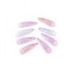 Set agrafe colorate pentru par cu imprimeu, 8 bucati, Crisalida