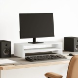 VidaXL Suport de monitor, alb, 54x22x15 cm, lemn prelucrat