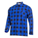 CAMASA FLANEL CU CAROURI / ALBASTRU - 3XL/H-194